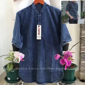 Koko Kurta Jeans - Kurta Denim - Baju Muslim pria Distro Size M-L-XL-XXL-XXXL-XXXXL