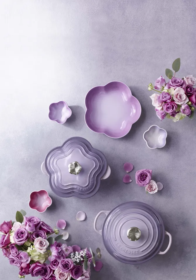 Le Creuset Cast Iron Flower Shape Dish 20cm (Mimosa) | Lazada