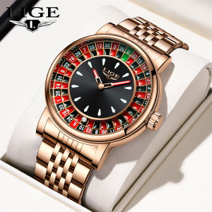 LIGE Fashion Creative Ball Waterproof Luminous Steel Watch Band Quartz Watch Men and Women + Box