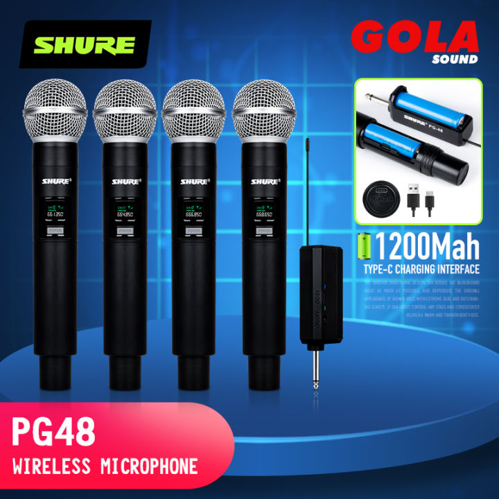 GOLA SOUND SHURE PG48 wireless microphone 4 channel original uhf