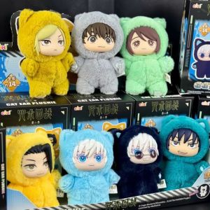 Anime Jujutsu Kaisen 2 Cat Ear Plushie Gojo Satoru EAKI Series Blind Box Figure Mystery Box Collection Kid Gift Toy