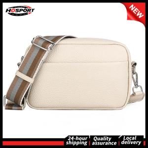 【HOSPORT】 Trendy Womens Square Crossbody Bag with Wide Strap Lightweight Solid Color Shoulder Bag for Casual Events