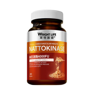 Wright Life Nattokinase Capsules 4000FU Heart and Blood Supplements Helps Cardiovascular Health for Old Parents 200 Capsules