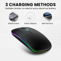 KACOOL Wireless Mouse Bluetooth Mouse Rechargeable Mouse with Backlit Bluetooth 5.1/USB 2.4Ghz LED Silent Mouse. 