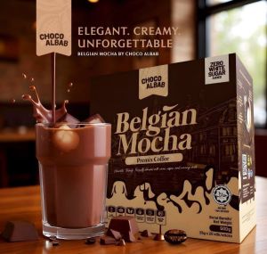 Choco Albab Belgian Mocha Premix Cofee Drink 20 Sachets