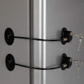 【ZNBY】Baby Safety Door lock Window Lock Aluminum Alloy Cable Limit Lock Child Safety Doors Lock Security Lock Restrictor for cabinet. 