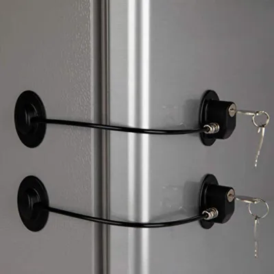 【ZNBY】Baby Safety Door lock Window Lock Aluminum Alloy Cable Limit Lock Child Safety Doors Lock Security Lock Restrictor for cabinet