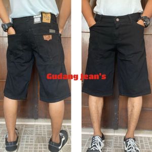 Celana Pendek Pria Dewasa Jeans Standar Warna Biru Muda Blit Navy Dongker Hitam Ukuran Besar Jumbo Model Terbaru 2024