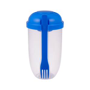Portable Salad Cup with Fork Fresh Salad Container Bottle Vegetable Fruit Breakfast Lunch Carry To Go for Work Travel Picnic
