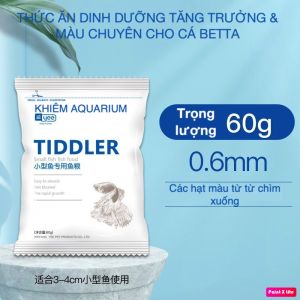 Cám YEE Fighting Fish (70gram): CÁM CHÌM SIÊU ĐẠM tốt nhất cho Guppy/Betta/Cá Cờ hỗ trợ kích màu đậm - tăng trọng - lớn tạng nhanh và HOÀN TOÀN KHÔNG GÂY ĐỤC NƯỚC