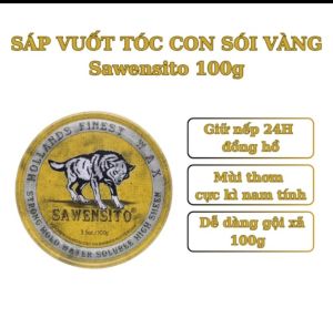 Sáp Wat Vuốt Tóc SAWENSITO sáp vuốt tóc tạo kiểu cứng tóc sáp nhôm sói vàng-100g.