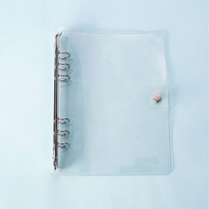 A5/A6 Clear Soft PVC Notebook CoverRefillable Paper PVC BinderRing Clear Binder Cover Protector