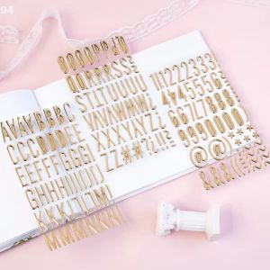 ETQT 3Sheets Self Adhesive Gold Letter Stickers 3D Waterproof 3D Letter Alphabet Stickers Creative Toys Gold Color Metallic Decorative Sticker Scrapbooking
