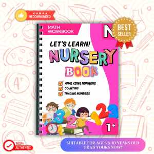 Colored Nursery Math Workbook for Children 3 to 4 Years Old