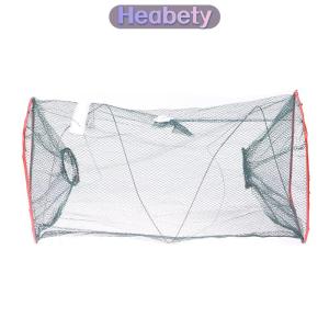 Heabety Có Thể Gập Lại Đánh Cá Net Dip Net Cá Lồng Nylon Dây Thép Câu Cá Bẫy Lồng