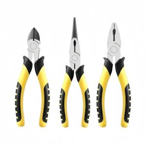 3PCS Pliers Set 6in Heavy Duty Vise Pliers Diagonal Pliers Long Nose Pliers Universal Wire Cutter