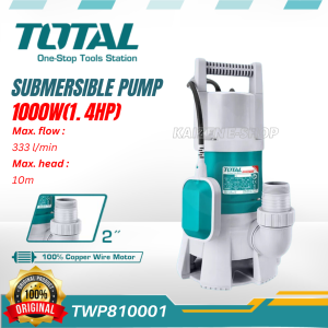 TOTAL TWP810001 1.4HP 1000W Submersible Sewage Water Pump 2"