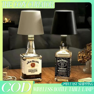 Wireless Bottle Table Lamp 3Colors Dimmable Touch Night Light USB Rechargeable desk lamp for Bar Room Study Office desk light