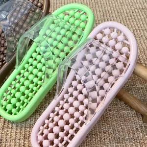 WomenS Bathroom Slippers For Shower Summer Home Use Massage Soft Sole Quick-Dry Non-Slip Water-Draining Sandals