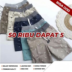 PROMO CELANA PENDEK ANAK MOTIF USIA 1-13 TAHUN / CELANA CHINOS ANAK 50RB DAPAT 5