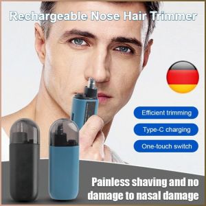 【Ship in 24H】[Painless/Clean] Rechargeable Portable Nose Hair Trimmer/Waterproof Nose Hair Trimmer Nose Hair Shaving Machine/360° Waterproof Painless Electric Nose Hair Trimmer充电便携鼻毛修剪器