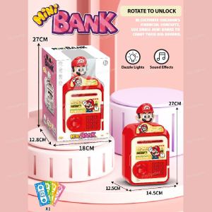 【Lights & Music】ATM Machine With Deposit Card Fingerprint Piggy Bank ATM Password Safe Box Coin Bank 智能存款箱 *READY STOCK*