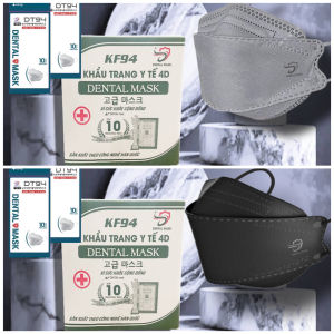 Thùng 300 cái khẩu trang 4D Kf94 người lớn Dental Mask chính hãng 4 lớp kháng khuẩn chống tia UV