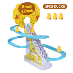 Funny Baby Toys Electric Duck Track Slide Toys Ducks Climb Stairs with Lights Music Duck Track Educational Toy