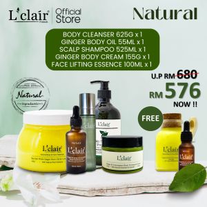 Salt (1x625g) + Oil (1x55ml) + Shampoo (1x525ml) + Cream (1x155g) + 1 x 100ml face mist [Free Salt 1 x 155g & 15ml oil)