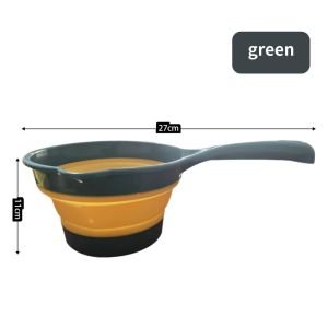 Folding Ladle Long Handle Household Portable Water Spoon Hanging Ladling Watering长柄折叠水瓢沐浴洗头水瓢水勺子加厚