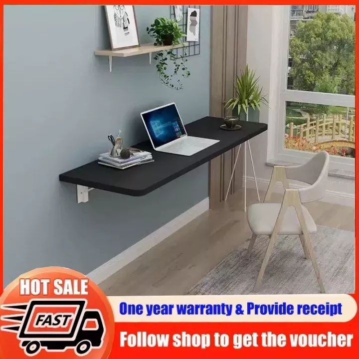 EDYS foldable table with wall bracket foldable shelves with wall ...