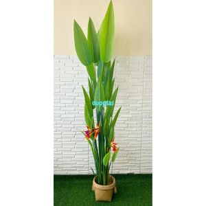 Pohon Artificial Tanaman Hias Heliconia Bird Of Paradise T210 Latex Cover Anyaman Purun Handle Dekorasi Ruang Tamu