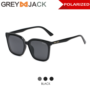 Grey Jack Kacamata Hitam Polarized Anti Silau UV400 Bahan Tr90 Kotak Oversized Korean Style 325