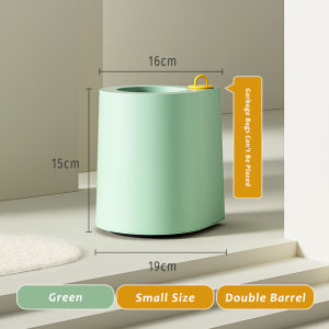 JustLiving Thùng Rác Gia Đình Không Nắp 9L Thùng Rác Loại Ống Bọc Nhà Vệ Sinh Nhà Bếp Đơn Giản Dung Tích Lớn Cho Phòng Khách Nhà Vệ Sinh Nhẹ Sang Trọng Nhà Bếp Dư Thừa Túi Đựng Rác Nhỏ Cho Gia Đình