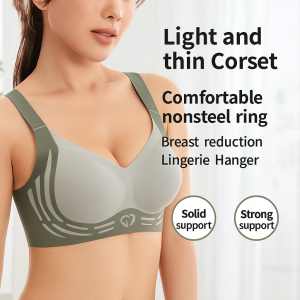 Wireless Seamless Push Up Bra Lifting Anti Sagging Support Adjustable Plus Size M-4XL