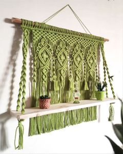 macrame wall hanging hiasan dinding dekorasi ruangan hiasan gantung rak gantung macrame