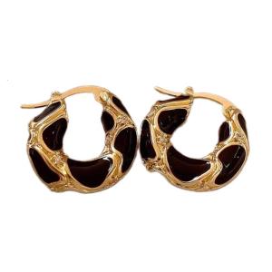 Fashionable Leopard Pattern Enamel Earrings Comfortable And Long Lasting Ear Rings Perfect For Individualistic Women