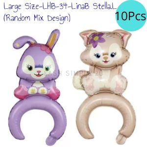 (10Pcs) Cosplay Hairband Balloon Kids Wrist Hand Held Inflatable Foil Balloons Birthday Party Doorgift