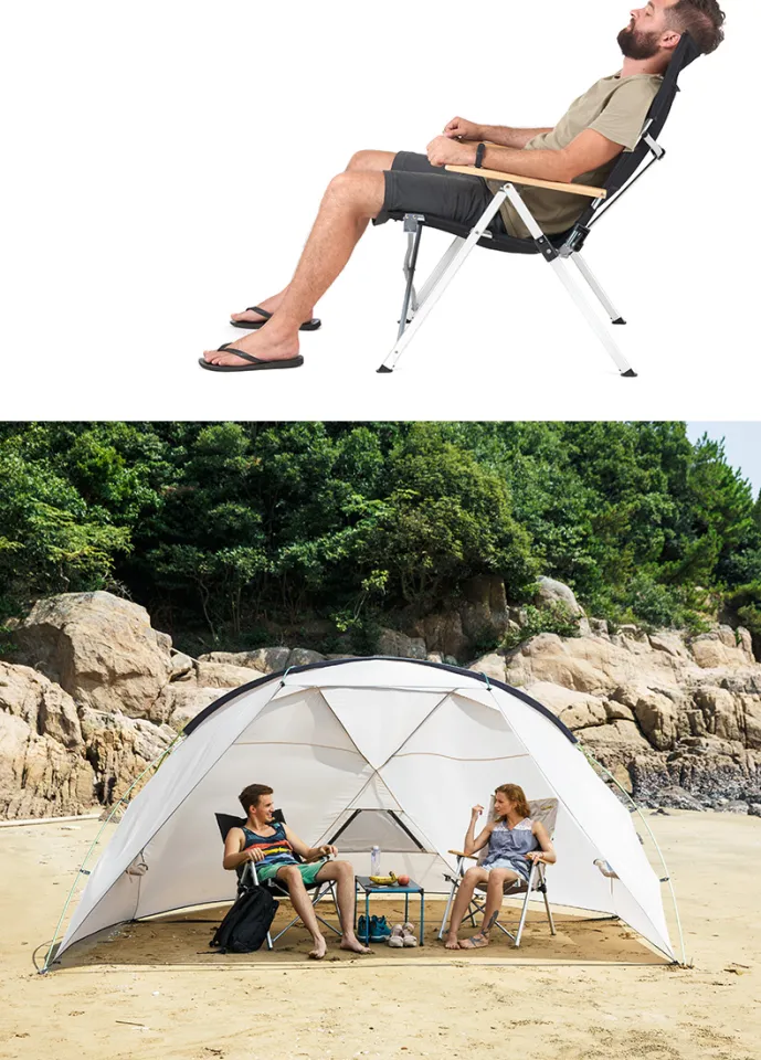Naturehike Outdoor Folding Deck Chair Portable Camping Equipment Fishing  Stool Leisure Backrest With Table And Chairs - AliExpress