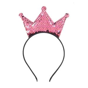 Sparkling Sequins Crowns Hairband For Girls Birthday Party Glittering Headwear Toddler Birthday Party Hair Accessory