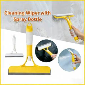 3 in 1 Cleaning Wiper with Spray Bottle Household Glass Wiper Window Cleaning Tool Squeegee