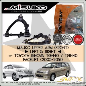 MISUKO Toyota Innova TGN40 / TGN40 Facelift (2005-2016) Premium Upper Control Suspension Arm Set ( Left / Right )