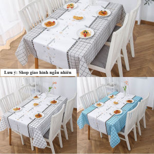 Khăn Trải Bàn Họa Tiết Kẻ Caro Vintage PVC Chống Thấm Nước Khăn Trang Trí Bàn Ăn Picnic Phông Nền Chụp Ảnh Dễ Vệ Sinh