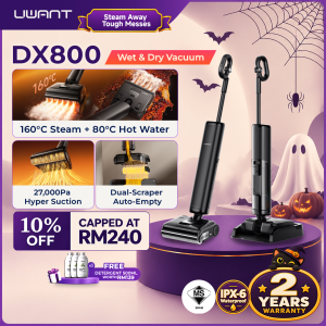 [New] UWANT DX800 Steam Wet & Dry Vacuum Cleaner | 160°C Steam Sterilization 80°C Hot Water Washing 27000Pa Hyper Suction Anti-Tangle Roller 180° Lie-Flat Slim Body Smart AI Self Cleaning 100°C Heat Drying Auto Detergent Dispensing