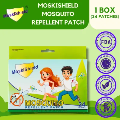 MoskiShield Mosquito Repellent Stick On Patch 24 Patches citronella