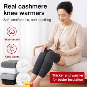 🏆【Wool Temperature Control】Cashmere Self-Heating Knee Supports/Extended Anti-Slip Knee Supports/Double-Sided Fleece Lined Warm Leg Supports/Autumn/Winter Knee Supports/Suitable For Men And Women With Arthritis/Leg Massage Knee Supports