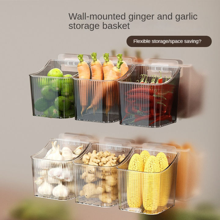 High Quality】Kitchen Garlic Ginger And Onion Transparent Storage