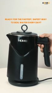 HOMO 2L Electric Kettle  Heater Stainless Electric Water Heater Kettle 1500W Power LED Indicator