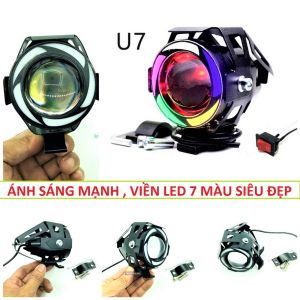 Đèn Trợ Sáng Chất Lượng Cao: U7 LED Ngũ Sắc - Độ Xe Cực Đẹp Chống Nước Phụ Kiện Đồ Chơi Xe Máy Đẳng Cấp