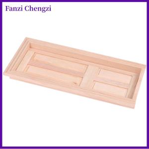 Fanzi บ้านตุ๊กตาขนาดเล็ก4แผงภายใน1 12ประตูไม้ DIY โมเดลของเล่น